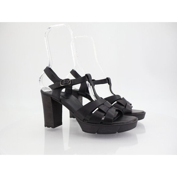 Paul Green Womens Raven Sandals Block Heel Black Leather Size 7.5 UK / 10 US - Picture 1 of 12